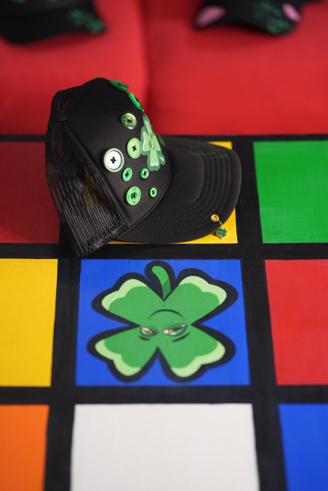 Life's Luckii Hat Broken Hearts and Buttons Collection