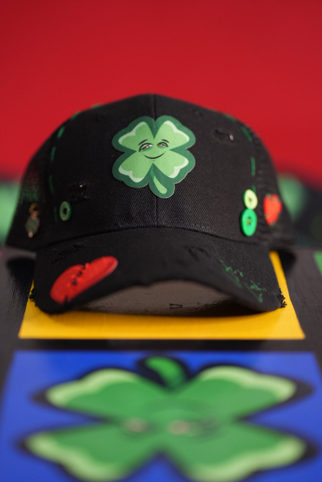 Life's Luckii Hat Broken Hearts and Buttons Collection