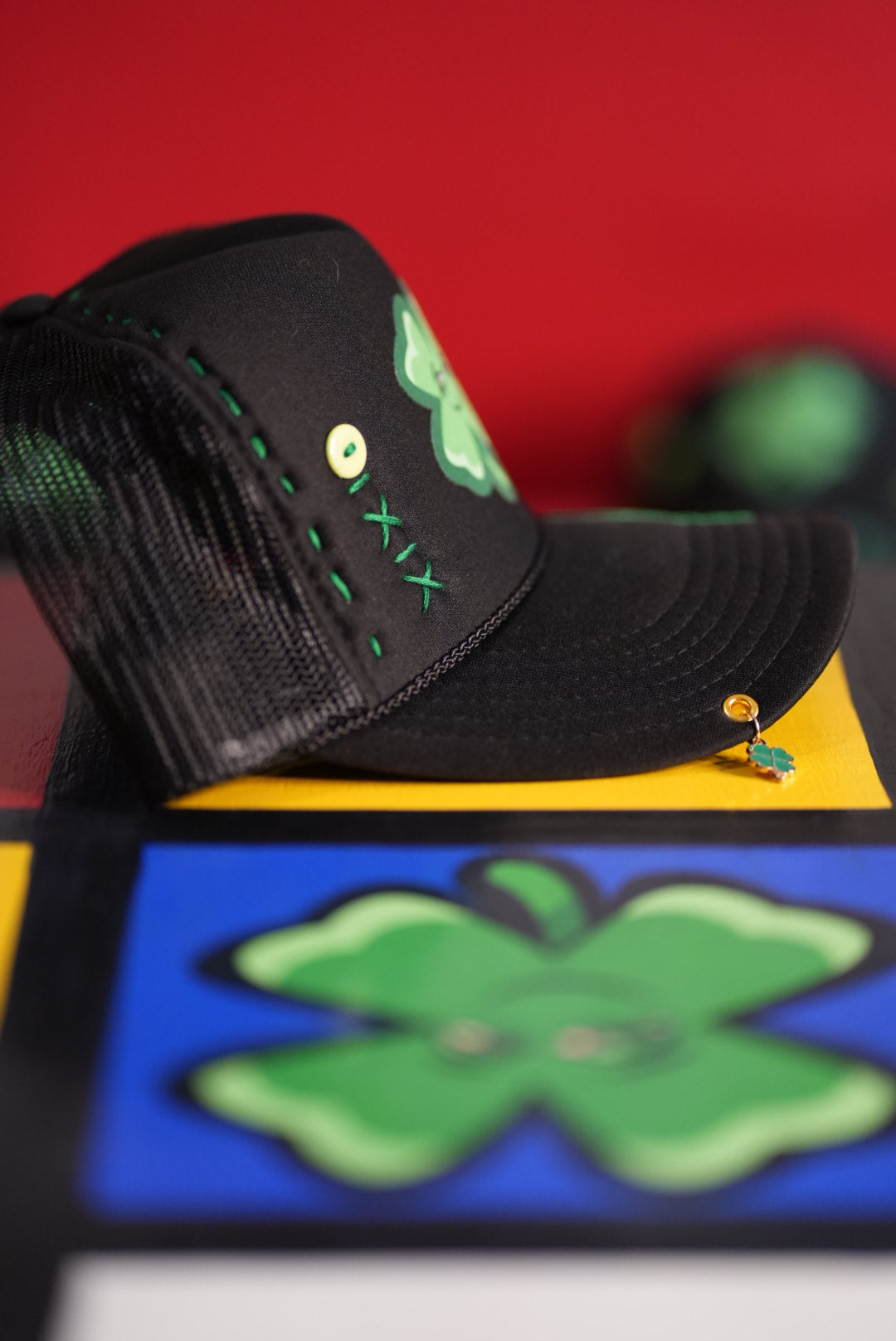 Life's Luckii Hat Broken Hearts and Buttons Collection