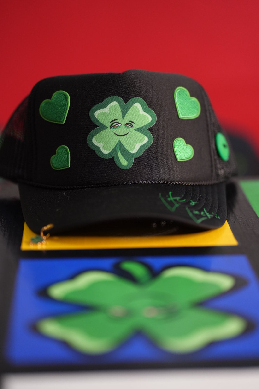 Life's Luckii Hat Broken Hearts and Buttons Collection