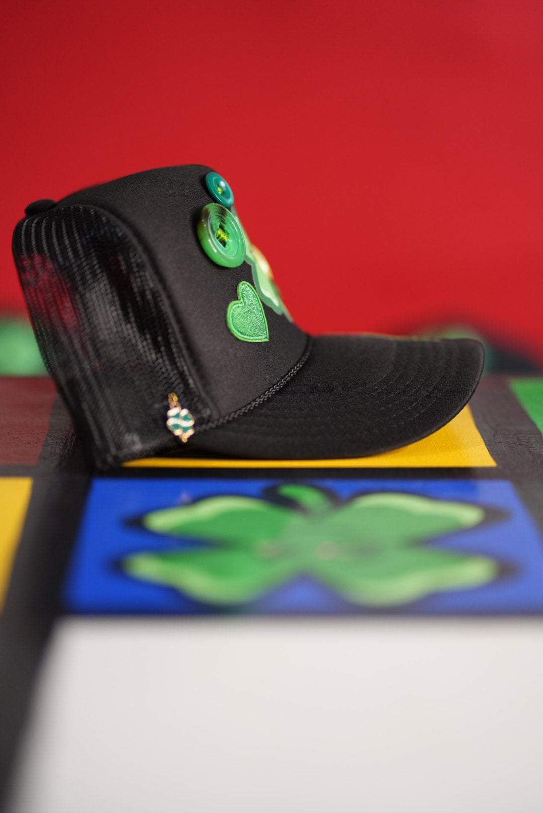 Life's Luckii Hat Broken Hearts and Buttons Collection