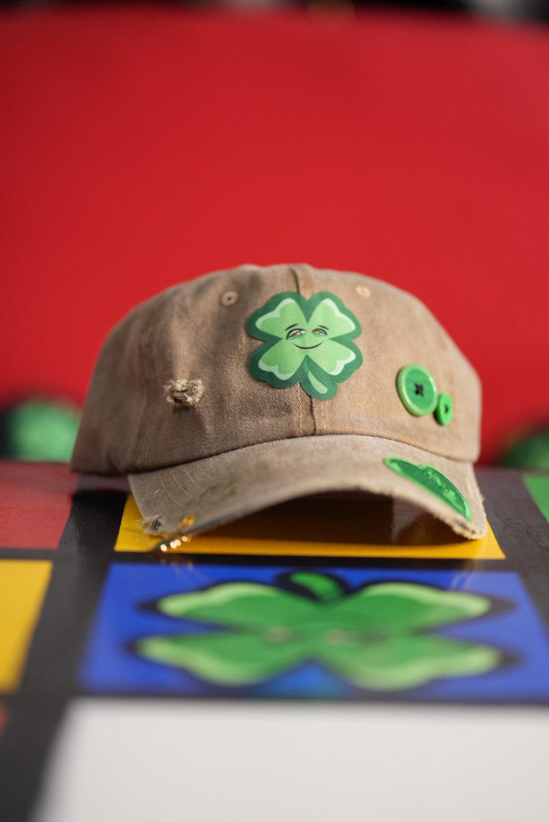 Life's Luckii Hat Broken Hearts and Buttons Collection