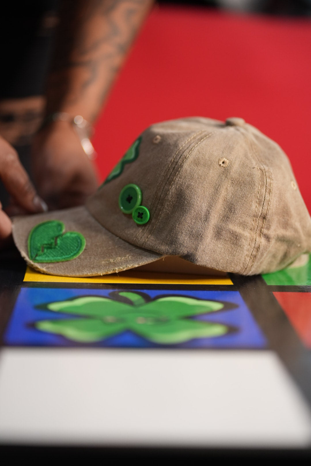 Life's Luckii Hat Broken Hearts and Buttons Collection