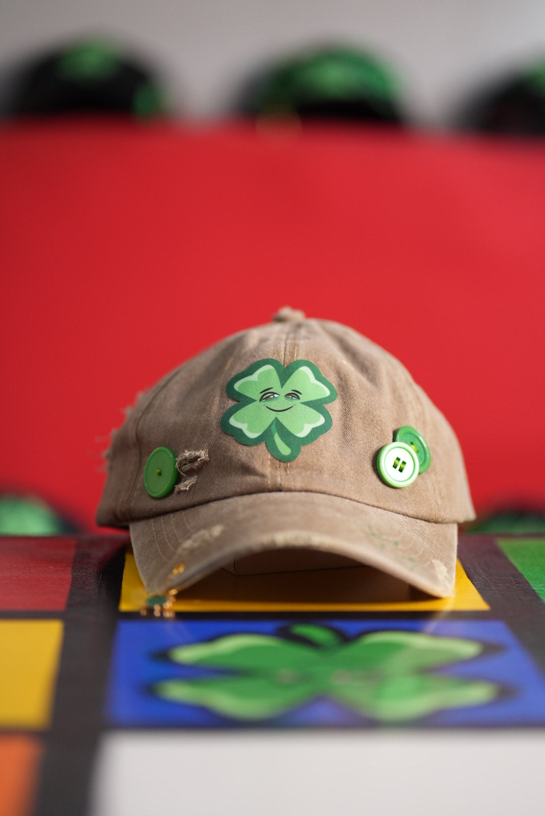 Life's Luckii Hat Broken Hearts and Buttons Collection