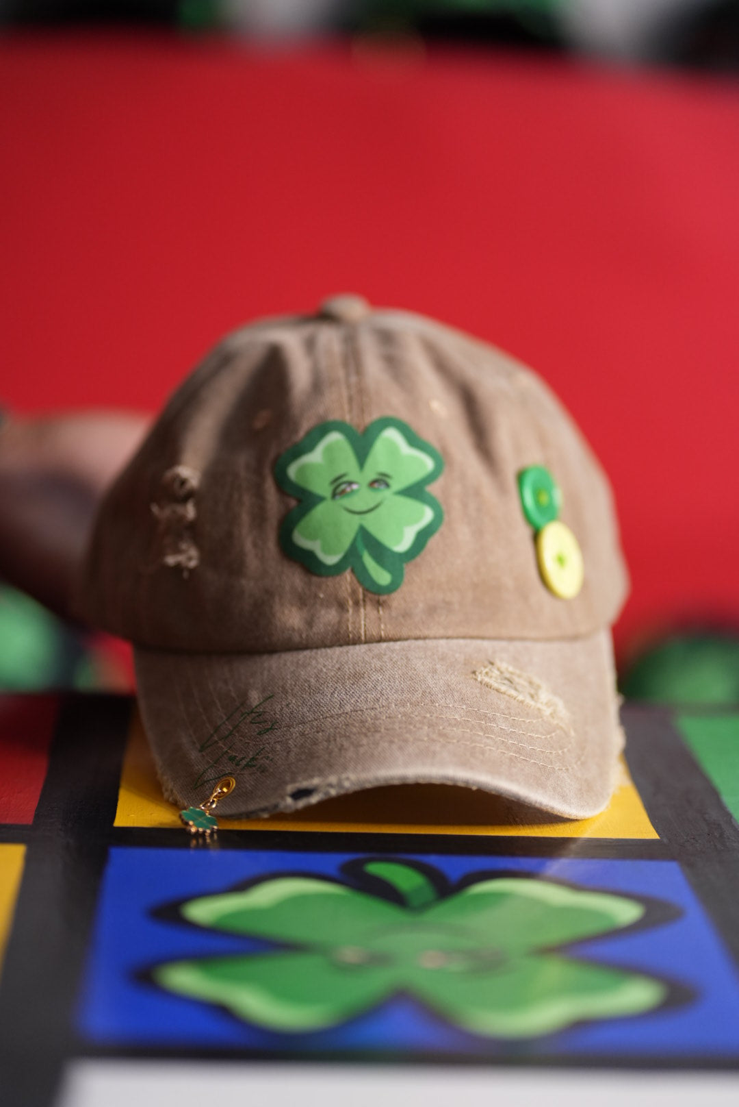 Life's Luckii Hat Broken Hearts and Buttons Collection