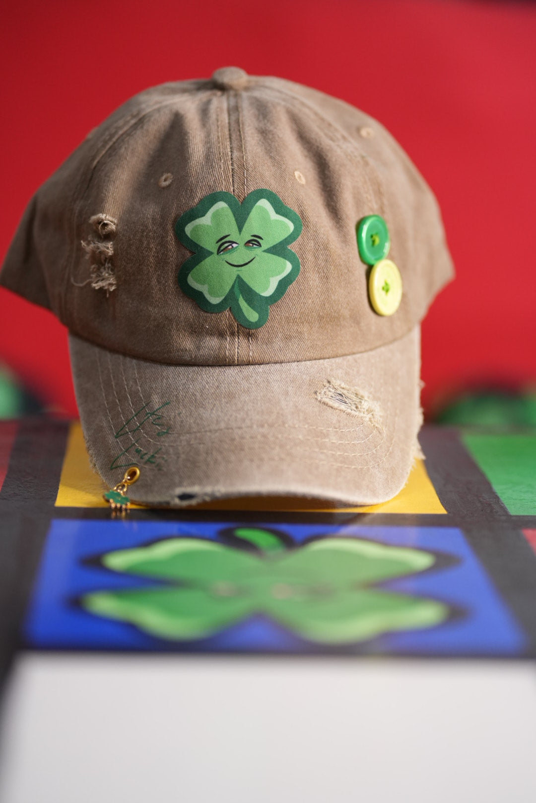 Life's Luckii Hat Broken Hearts and Buttons Collection