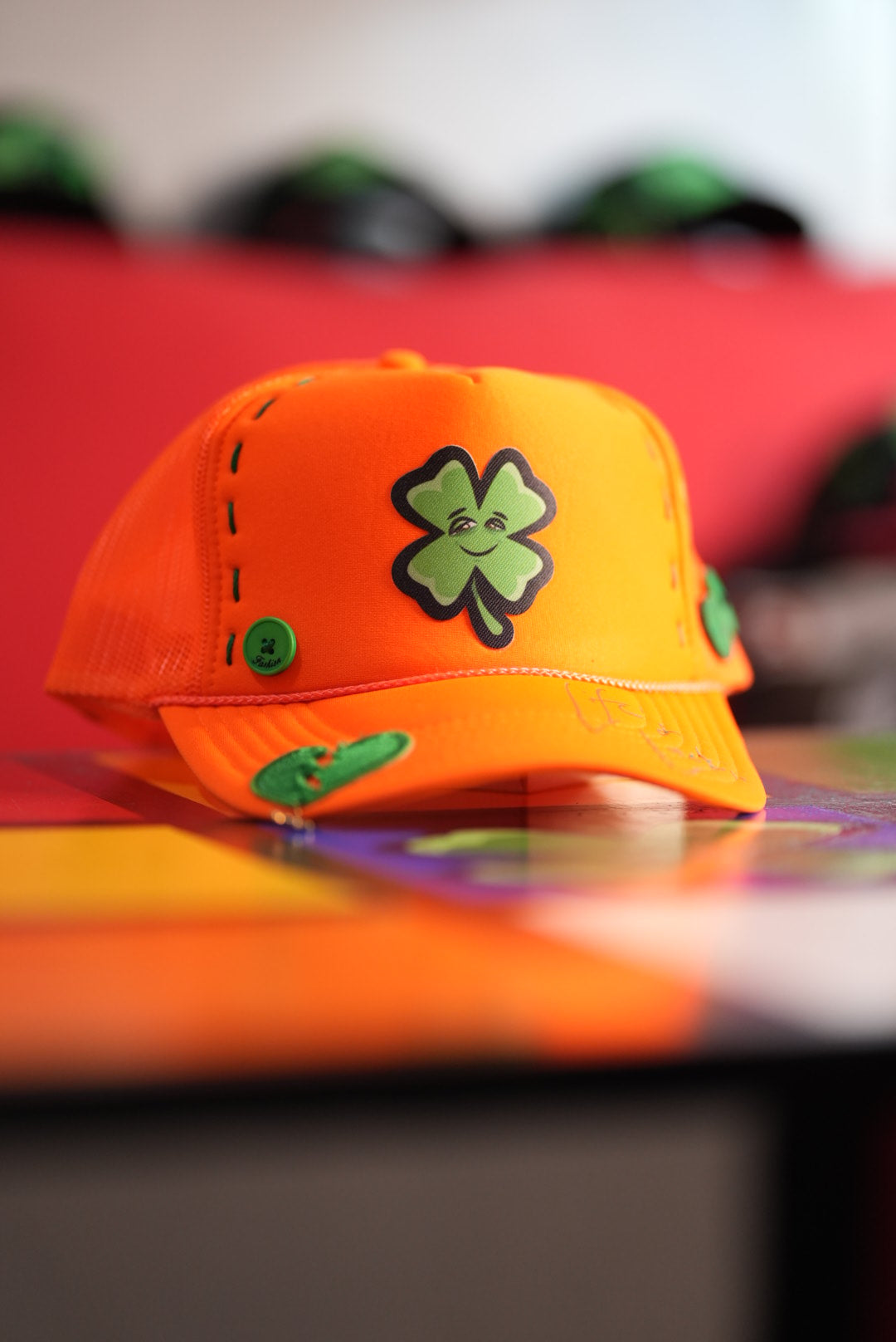 Life's Luckii Hat Broken Hearts and Buttons Collection