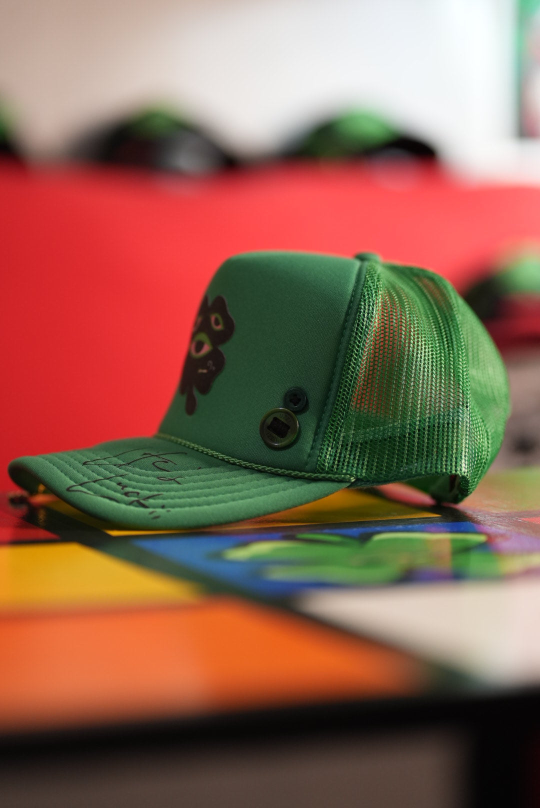 Life's Luckii Hat Broken Hearts and Buttons Collection