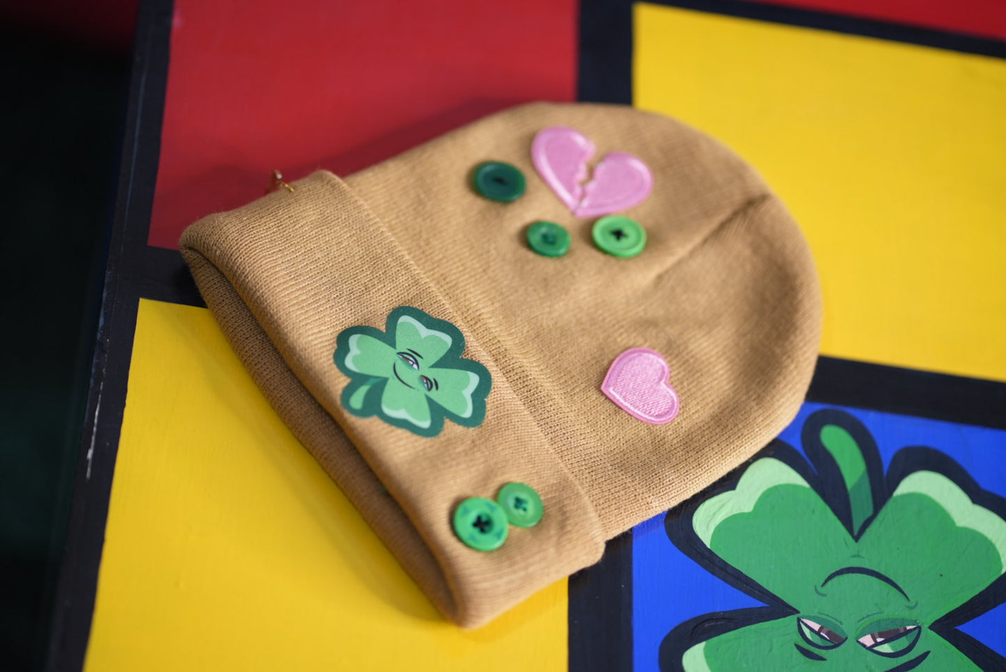 Life's Luckii Beanie Broken Hearts and Buttons Collection