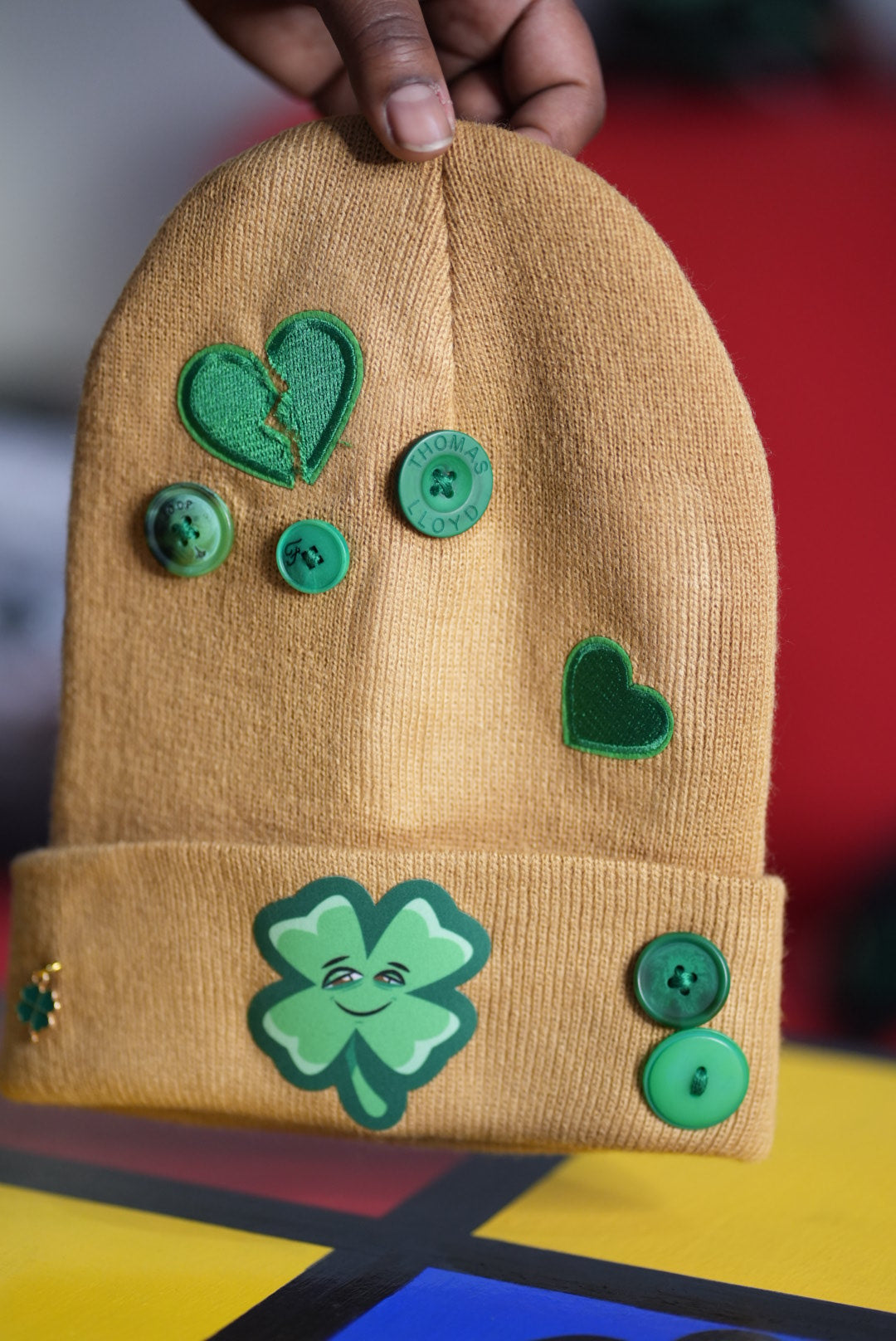 Life's Luckii Beanie Broken Hearts and Buttons Collection