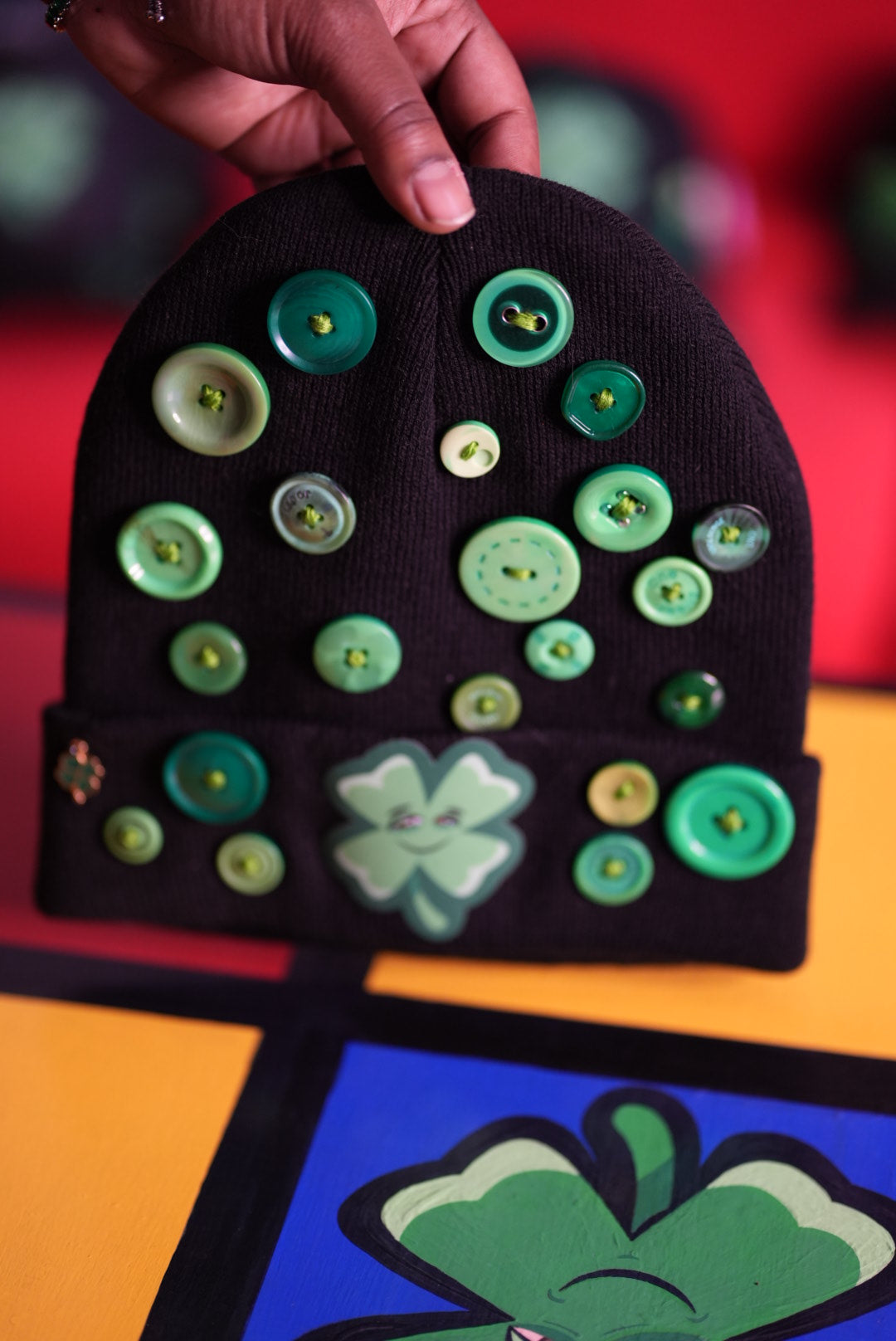 Life's Luckii Beanie Broken Hearts and Buttons Collection